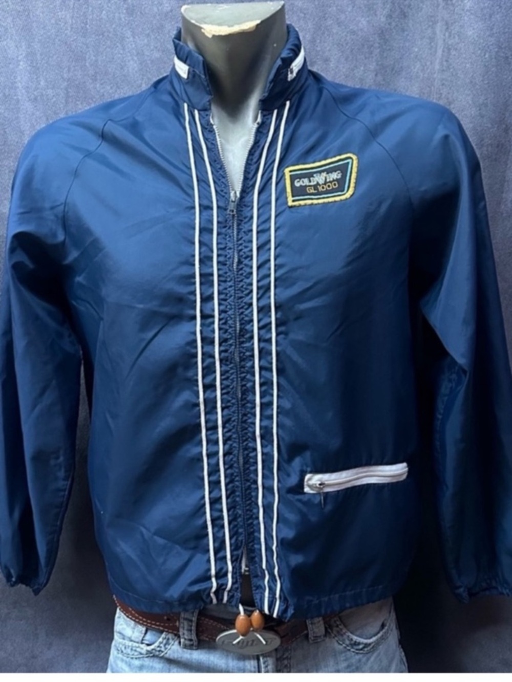 AS IS Vintage Goldwing GL 1000 racing jacket nylon large